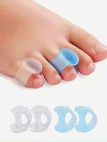 4pcs Gel Toe Separators Durable Toe Spreader Silicone Toe Protector Stretcher Unisex Easy To Wear Foot Care - Multicolor - View 1