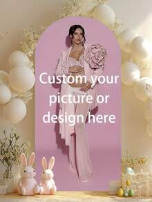 1pc Customized Arch Backdrop, Balloon Arch Backdrop, Suitable For Baby Shower, Graduation, Birthday And Wedding Arch Backdrop Decoration - Multicolor - View 7
