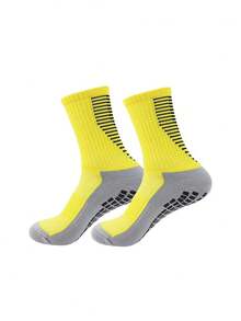 1 Pair Professional Anti-Slip Sports Socks, Mid-Calf Soccer Socks For Boys And Girls Aged 10-18, Suitable For Outdoor Sports - Multicolor - View 16