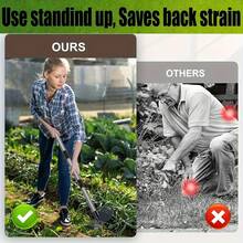 1pc Heavy Duty Garden - Extra Long 60-Inch Handle, Dual Function Rake & Action With, For Professional & Home Gardening, Farm, Lawn Care - Heavy Duty Metal Construction, Soil Cultivation, Highquality Tool, Landscaping Professionals - A - View 8
