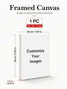 Customizable Wooden Frame Canvas Wall Art, Personalized Family Portraits And Action Photos Printing, Framed Canvas Painting For Living Room Bedroom Decor - Multicolor - View 12