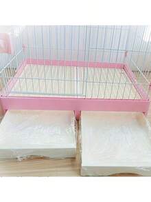 50pcs Pet Cage Toilet Pads, Rabbit Cage Bird Cage Universal Disposable Plastic Tray Film Cover, Cat Litter Bag, Dog Pee Pad, Cleaning Pad Cover, Rabbit Supplies, Cat Supplies, Guinea Pig Cage Liner - White - View 11