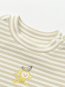 Balabala Mock Neck Long‑Sleeve Baby Tee Soft Base Top For Toddlers Autumn - White Coffee Color - View 6