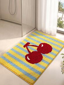 1PC Bathroom Mats Rugs Flocking Fluffy Underfoot Fruit Pattern Rug Bath Mat TPR Backing Non-Slip For Kitchen,Outdoor, Indoor, Runner Corridor, Bedroom, Living Room, Beside Throw Rugs Washable Rugs Easy Clean For Bathroom Fall Decor - Multicolor - View 5