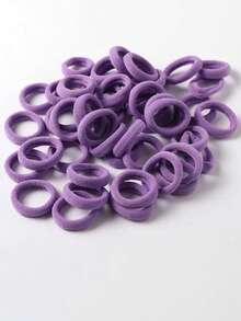 Basic Towel Loop Hair Ties, Simple Hair Scrunchies, High Elasticity Rubber Bands, Suitable For Girls To Tie High Ponytails, Colorful, Multi-Functional Styling Design, High-Quality Material, Daily Use, Thoughtful Gift For Girlfriend And Family, Also Suitable For Autumn Outfits. - Navy Blue - View 7