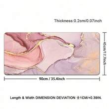 1pc Marble Leather Texture Mouse Pad Premium Rose Gold Luxury Design Soft Leather Large Desk Mat Game Computer Keyboard Pink Gaming - View 14