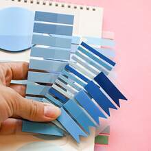 6pcs/Pack Index Tabs Labels PET Semi-Transparent Blue Series Sticky Notes Marker Tabs Student Textbook Record Tabs Reading Book Memo Tabs School Supplies Back To School Supplies Ultra-Thin Index Tabs - one-size - View 4