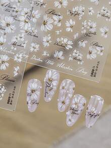 1 3D Metal Nail Art Luxury Sticker Self-Adhesive New Retro Exquisite Nail Art Sticker Premium Feeling Gilded Daisy Nail Jewelry Sticker - Multicolor - View 4
