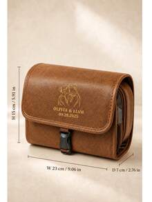 Tas Organizer Perjalanan Pasangan yang Dipersonalisasi, Nama & Tanggal Kustom, Desain Lipat Gantung, Hadiah Perjalanan Sentimental untuk Pernikahan dan Ulang Tahun. - MultiWarna - View 9
