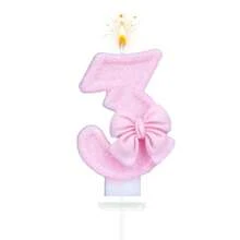 1 件亮片数字生日蜡烛，粉色蝴蝶结生日蜡烛蛋糕，闪亮数字蜡烛蛋糕装饰，适合女孩、女士、周年庆典，非常适合生日派对、周年派对、退休派对、婚礼派对，理想的礼物 - 粉色 - 查看 6