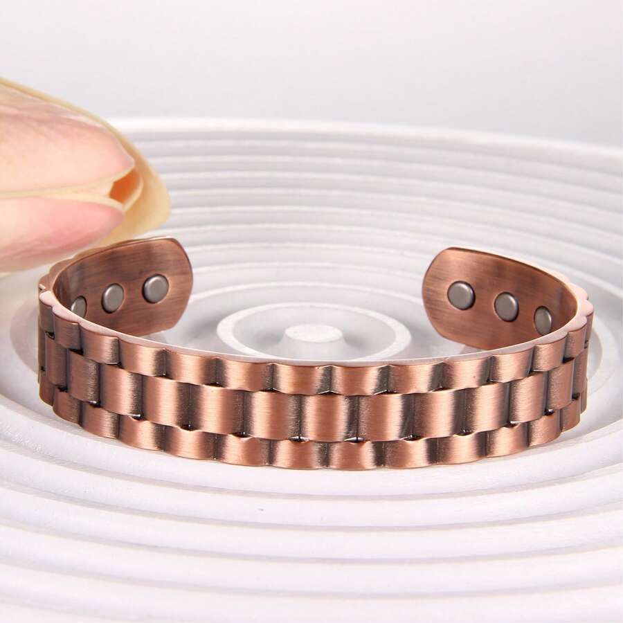 1pc Adjustable Magnetic Bracelet For Men In Business Style - Perfect Valentine's Day Gift - Fashion - View 1