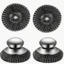 1/2pcs Stainless Steel Pot Brush With Handle, Heavy Duty Dish Scrubbing Steel Wire Brush, Suitable For Pots, Pans, Grills, Sinks - 2pcs - View 8