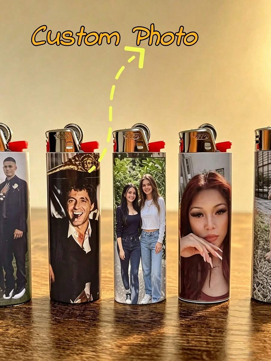 1/3/6/10/20件客製化貼紙，個性化打火機包裝貼紙（不含打火機），個性化口袋打火機裝飾，客製化打火機廣告，促銷禮品客製化，可印製Logo與標語，適合作為禮物（不含打火機）