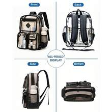 NEWHEY Clear Backpack For School,Heavy Duty PVC Transparent Bookbag For Boys And Girls Stadium Approved See Through Backpack - Multicolor - View 4