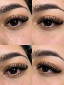 High-Rated 200 Clusters 80D Cat Eye False Eyelashes, 10-16mm Mixed Length, D/DD Curl. DIY Natural Fluffy Thick Effect, High Cost-Performance Eyelashes. Beginner-Friendly, Reusable. Suitable For Daily, Party, Stage Performance Or Holiday Makeup-Valentine's Day/Christmas Gift - DD - View 3
