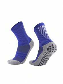 1 Pair Professional Anti-Slip Sports Socks, Mid-Calf Soccer Socks For Boys And Girls Aged 10-18, Suitable For Outdoor Sports - Multicolor - View 7
