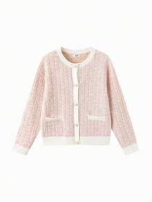 Balabala Soft Knit Sweater Top For Tween Girls Comfortable Spring Autumn Wear - Red Hue - View 4