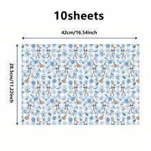 5/10 Sheets Cute Duck Birthday Wrapping Paper, Printed With Cute Duck Wearing Hat, Suitable For Birthday Gifts, Party Decoration, Birthday, Baby Shower - Multicolor - View 9
