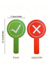 4/1pc Double-Sided Handheld Answer Card "Correct" And "Wrong" Slogan, Handheld Voting Board, Answer Board, Classroom Interactive Teaching Prop, Family Game, Interactive Learning Activity, Team Building Voting, Back To School Gift, Back To School Season - A - View 8