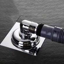 1pc Washing Machine Floor Drain Elbow Connector, Anti-Overflow Anti-Odor Sewer Pipe Adapter, 90 Degree Curved Drainage Pipe Sealing Joint, Suitable For Laundry Room Bathroom Washing Machine Drainage Accessories - Multicolor - View 5