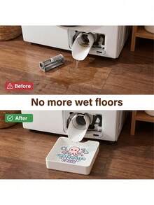 Printed With Octopus "CLEANING UNDERWATER CREM", With Opening Rotator, Universal Flow Guide, Ideal Water Collector, Portable Leak Proof Tray For Washer/Dryer, Non-Slip Waterproof Drip Pan With Raised Edge, Prevents Laundry Room Spills - Multicolor - View 7