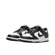 Nike Dunk 百搭舒適 GS 透氣 低筒 板鞋 黑白 男女同款 - 黑與白 - 查看 3