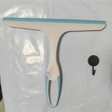 Set de 2 piezas (Escurridor de ducha + Gancho), Escurridor de limpieza para el hogar, Escurridor de ventanas, Escurridor de vidrio manual, Raspador de agua, Adecuado para puerta de ducha, baño, ventana y vidrio, Suministros de limpieza, Herramientas de limpieza, Esencial para volver a la escuela - Limpiaparabrisas - Ver 12