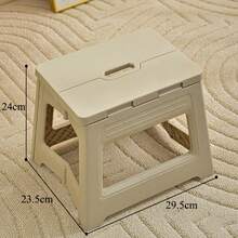 1Pc Ultra Lightweight Foldable Mini Stool Height Adjustable Plastic Telescoping Seat For Home Kitchen Bathroom Fishing Camping Hiking Travel Outdoor Use Non Slip Compact Storage Space Saving Portable Chair Christmas Holiday Gift For Adults - White - View 13