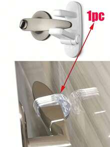 No-Drill Child Door Handle Safety Lock | All-In-One Door Safety Lock, Prevents Babies From Accidentally Opening Doors. Baby Home Safety Door Lock, Easy Installation Without Tools. - One Size Fits All - View 15