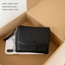 Women's Snap Button Zipper Wallet, Multi-Card Slot Wallet - Multicolor - View 8