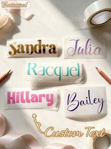 Custom Text Transfer Stickers.Only The Sticker Design Can Be Customized With Exclusive Text Content.Easy To Transfer And Apply. Suitable For Party Balloons.Suitable For Ceramic Cups, Scrolls, Gift Boxes, Motorcycles,Holiday Gifts,Special Gifts - Multicolor - View 7