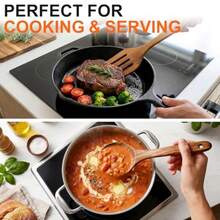 5pcs Best Wooden Spoon Cooking Kitchen Utensils Set, Cooking Spatula, Tableware, Slotted Serving Spoon, Flat Scraper Set, Wooden Tableware, Mixed Cooking Spoon Kitchen Tools - View 2