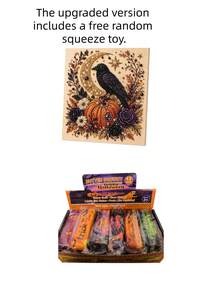 Halloween Handmade DIY Diamond Painting New Halloween Pearl Sticker Creative Rhinestone Decor Painting Slow Rebound Butter Stick Cute Highly Attractive Squeeze Toy - Multicolor - View 11