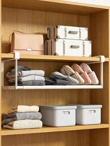 Expandable Shoe Rack Space-Saving Metal Storage Organizer With Adjustable Shelves, No Assembly Required, Suitable For Home And Office, Can Be Placed In Room, Entryway, Under Bed, Bathroom, Closet, Home Essential Decor - Multicolor - View 3