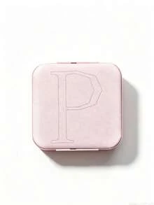 Personalized Initial Mini Portable Jewelry Box A-Z All Letters Available Pink Travel Small Accessory Storage Box Girls Carry Earring Ring Necklace Storage Gift Box - Multicolor - View 9