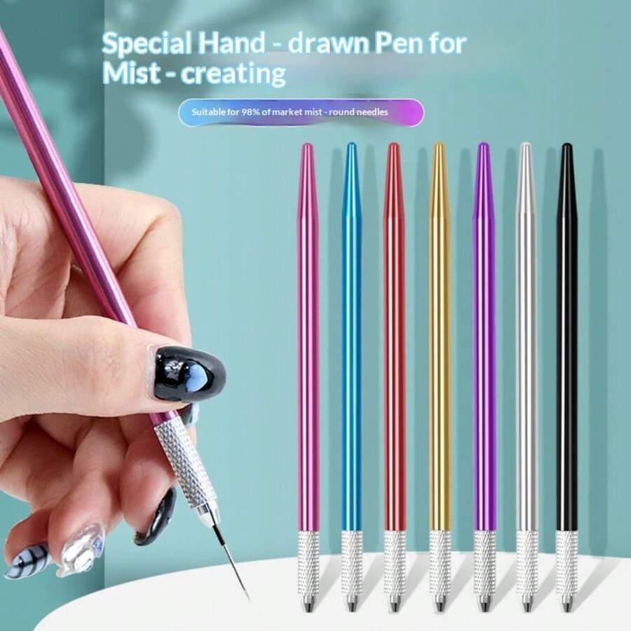 2pcs Aluminum Professional Manual Permanent Makeup Tattoo Eyebrow Lip Pen 3D Eyebrow Embroidery MicroBlading Pen - Multicolor - View 1