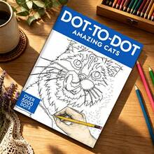 1PC,DOT TO DOT Digital Connected Drawing Book, 20+Sheets, Over 5000 Points Can Be Connected, A Fun, Relaxing Activity For All Ages) (Dot-To-Dot Puzzle Collection) - Single Piece - View 5