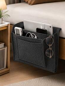 Minimalist Modern Hanging Storage Bag, Multi-Pocket Open Design, Can Be Hung By Bedside Or Sofa, Suitable For Bedside, Sofa, Table Side, Can Store Remote Control, Magazines, Household Items And More - Multicolor - View 7