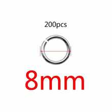 200Pcs/Lot DIY Jewelry Findings Open Single Jump Rings And Open Rings For Jewelry Making - Silver - View 11