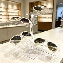 Fashion Glasses Display Stand - Multi-Layer Acrylic Fashion Glasses Display Rack - Fashion Glasses/Glasses Exclusive Storage Rack - Luxury High Transparency Multi-Layer Storage Rack, Suitable For Fashion Glasses/Glasses/Eyewear Storage And Display - Multicolor - View 2