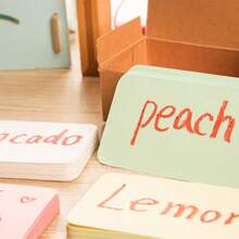 100PCS (90x55mm) Blank Flash Cards Colored Heavy Duty Cardstock Pocket Index Note Cards For Word Learning Memory Handwriting Message - A - View 5