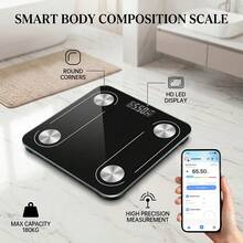 Household Smart Weight Scale, USB Rechargeable Body Fat Scale, Professional Accurate Body Composition Measuring Device, Digital Electronic Health Scale For Body Weight Fat Monitoring Home Fitness Use - Black - View 10