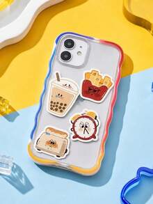100pcs Food Battle Stickers, Cartoon Cute Decorative Stickers, Suitable For Water Bottles, Scrapbooks, Notebooks, Helmets, Skateboards, Personalized Decoration Material Birthday Party Gift - Multicolor - View 6