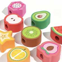 1 Set Multi-Function Wooden Puzzle Box Shape Matching Fruit Animal Stacking Toy Gear Rotation Fishing Carrot Pulling Baby Geometric Cognition Blocks Infant Toddler Fine Motor Skills Enlightenment All-In-One Early Education Wooden Toy - Multicolor - View 8