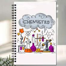 1pc Funny Lab & Science Research Spiral Notebook With Perforated Pages - Retro Periodic Table, Atomic Models Cover - Journal For Chemistry, Physics, Biology Experiments - Gift For Scientists, Students, Teachers - One Book (50 Pages, 100 Pages) - View 13