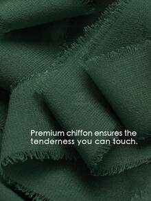 3 Rolls Deep Green Chiffon Ribbon Set, 1.5 Inch X 21 Yards Per Roll, Frayed Edge Fabric Ribbon, Suitable For Wedding Bouquets, Bridal Shower, Birthday Party, Gift Wrapping, Invitations, Table Decor And DIY Crafts - Dark Green - View 6