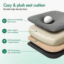 ELFORDSON Office Chair With 8-Point Massage And Seat Heating Computer Desk Chair With Footrest, High Back 150° Recliner Tilting Function Fabric - Grey - View 7