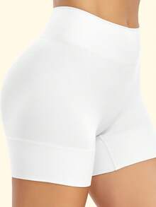 女款洋裝內搭無縫平滑塑身短褲 防磨擦平角內褲 - 白色 - 查看 4