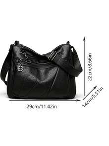 Fashion PU Leather Luxury Multi-Pocket Handbags High Quality Women's Bag Flower Embroidery Design Ladies Crossbody Shoulder Bags - Black - View 11