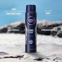 Nivea Men Cool Kick Anti-Perspirant Deodorant Spray 250ml - masculine scent - View 2